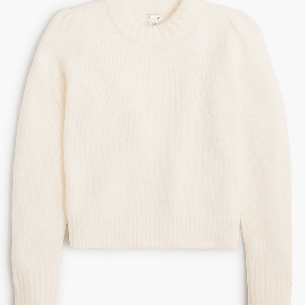 J. Crew Factory Women's Fuzzy puff-sleeve sweater